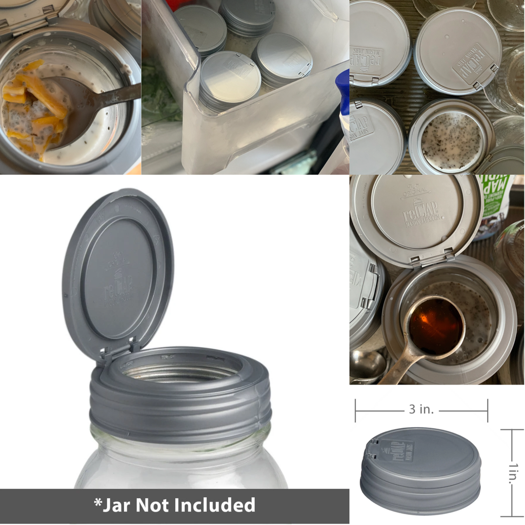Practical and Unique ReCap Lids for Standard Mason Jars