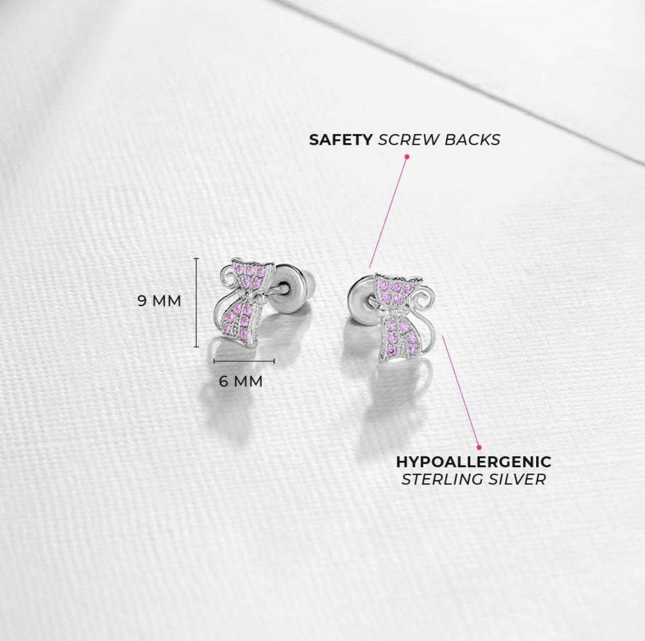 Playful Penguin Kids / Children's / Girls Earrings Screw Back - Sterling  Silver | eBay