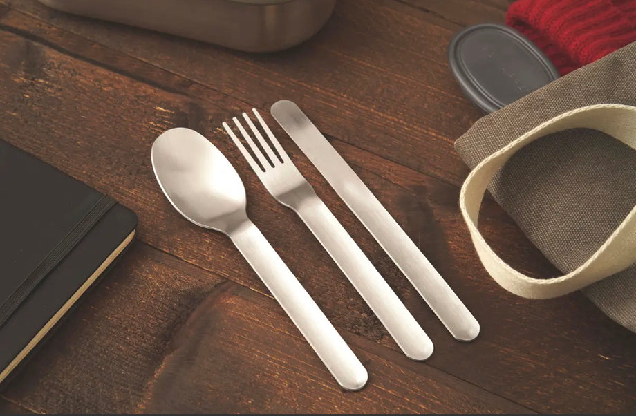 Black Blum Stainless Steel Cutlery Set